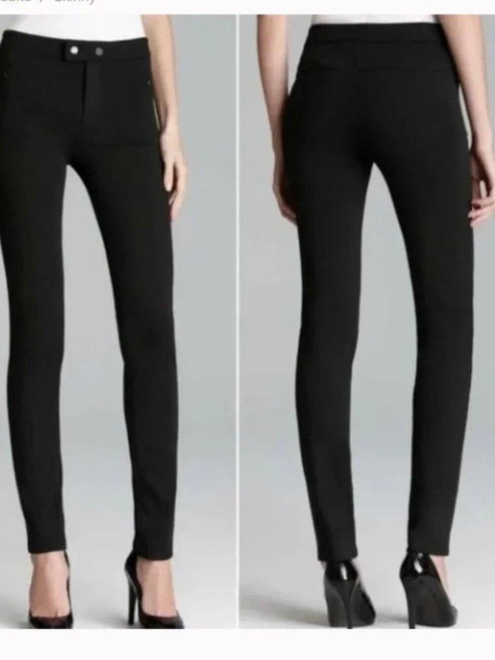 Vince Black Ponte Knit Skinny Work Pants Leggings Size 2 - NWOT
